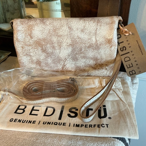 NWT Bed Stu Leather Cadence Wallet Wristlet Crossbody Nectar Lux MSRP $175 - Picture 14 of 16